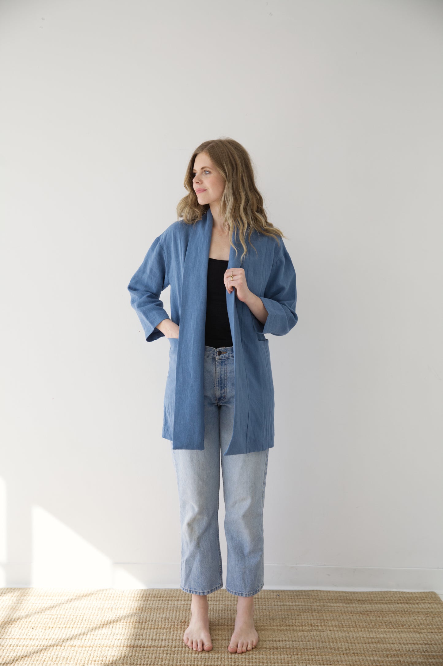 I AM SEEN Coat | Coastal Blue