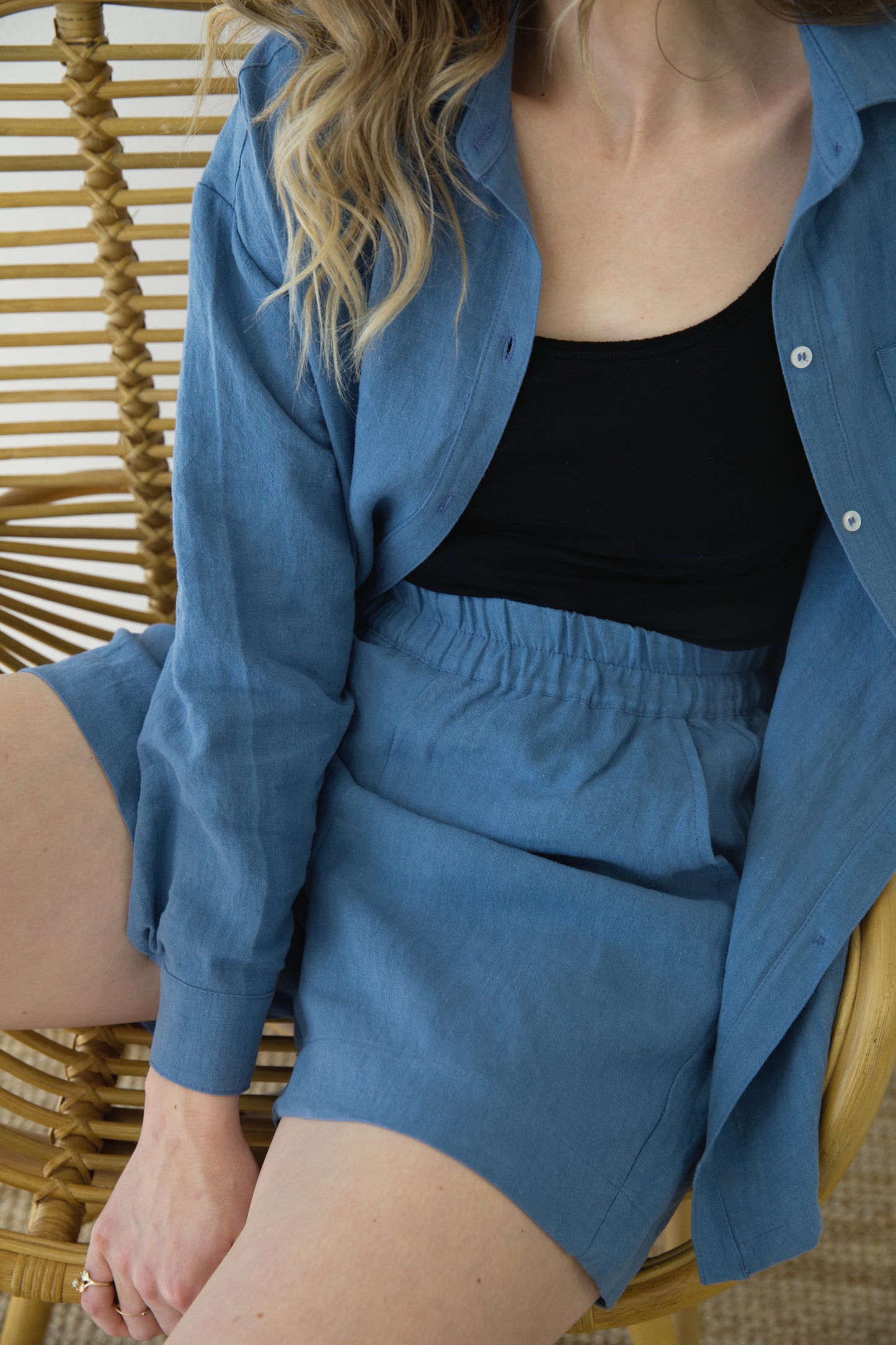 I AM ENOUGH Shorts | Coastal Blue