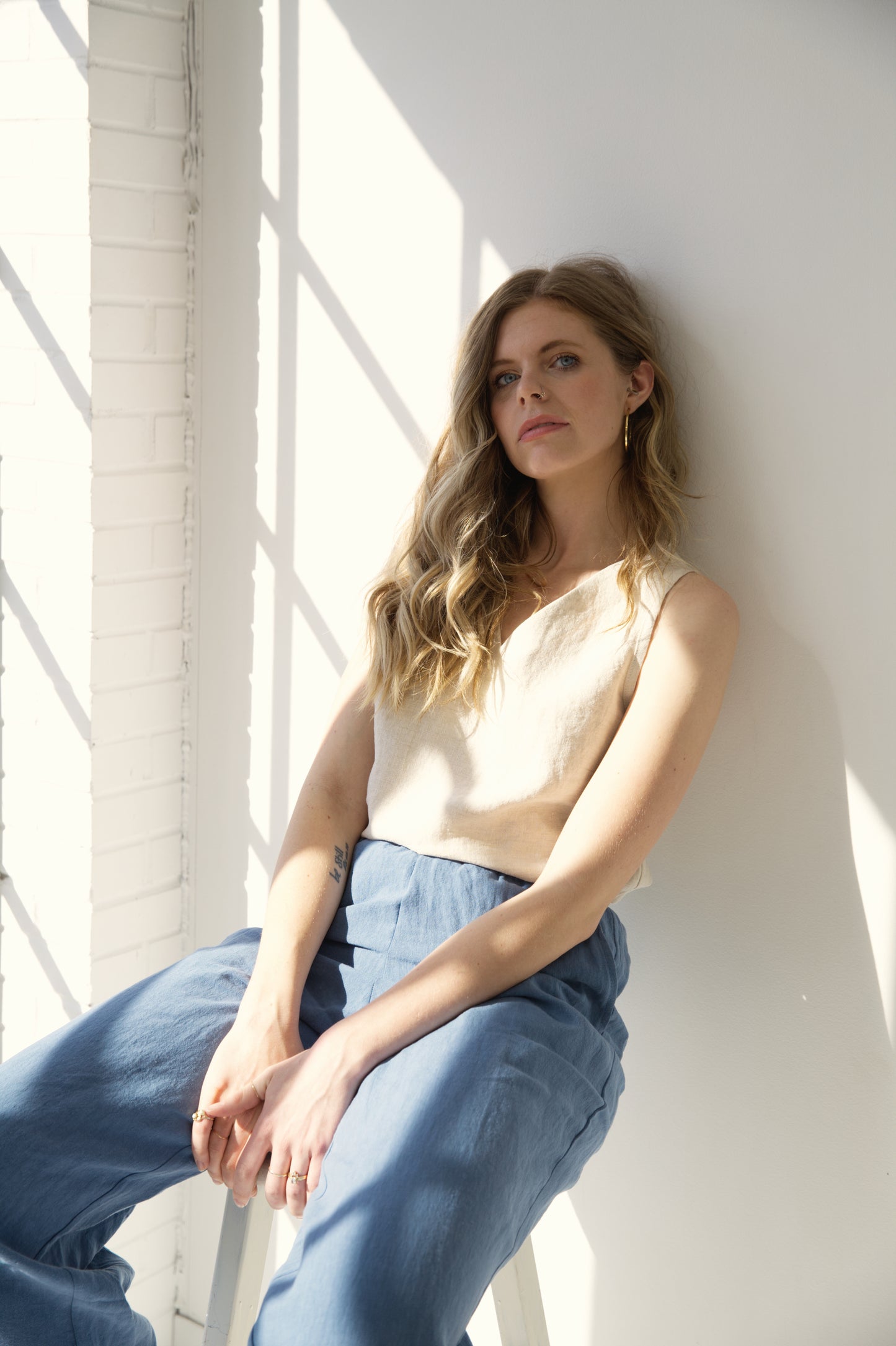 I AM ENOUGH Pants | Coastal Blue
