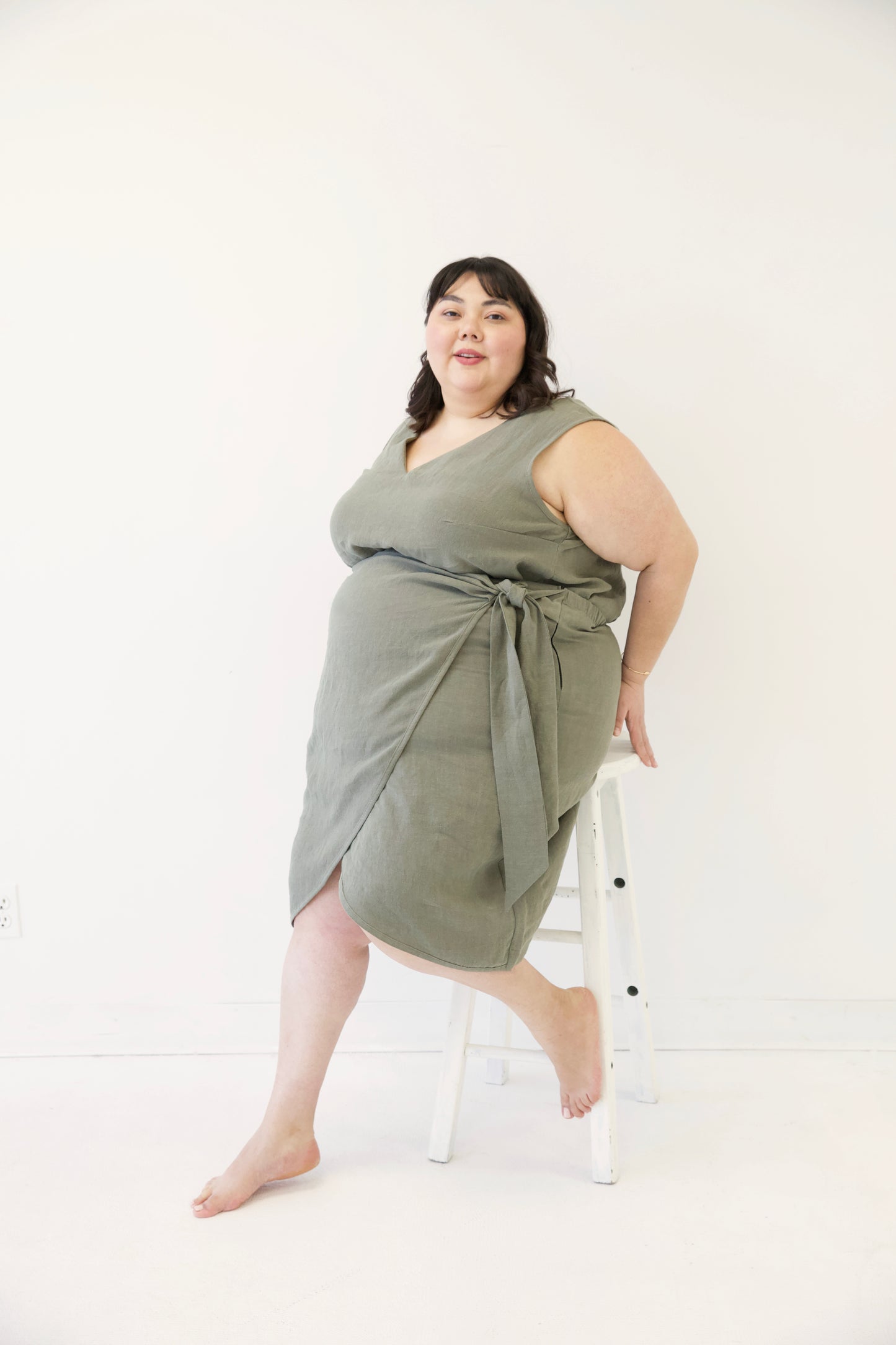 I AM ABUNDANT Mid-Length Skirt | Sage