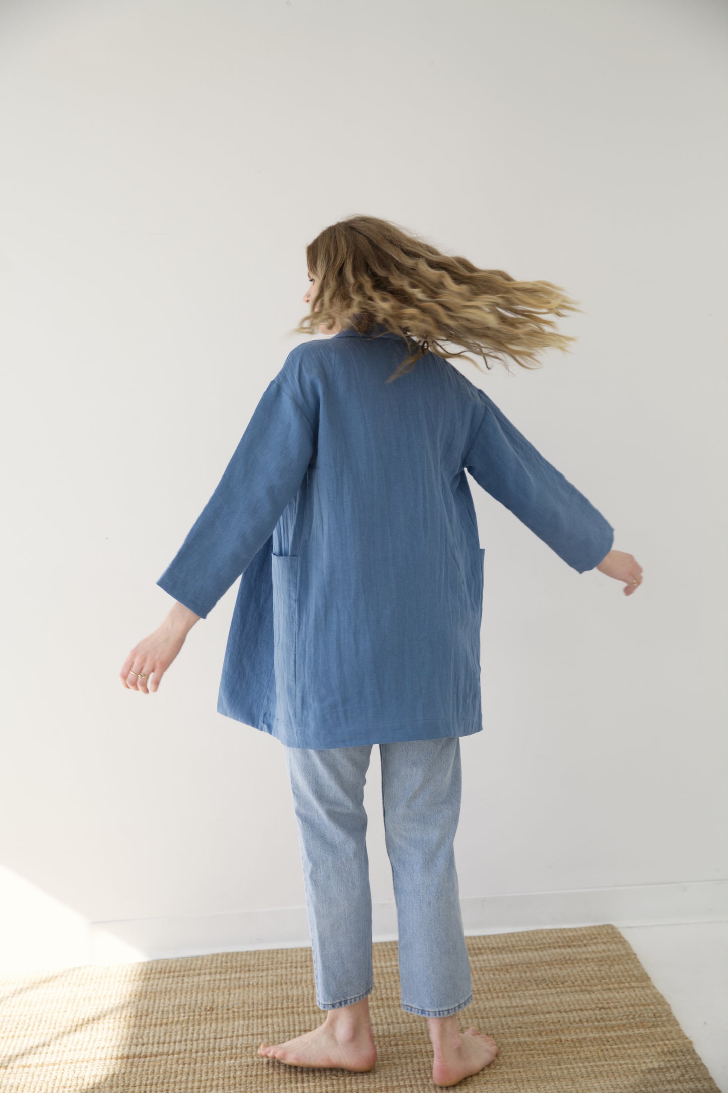 I AM SEEN Coat | Coastal Blue