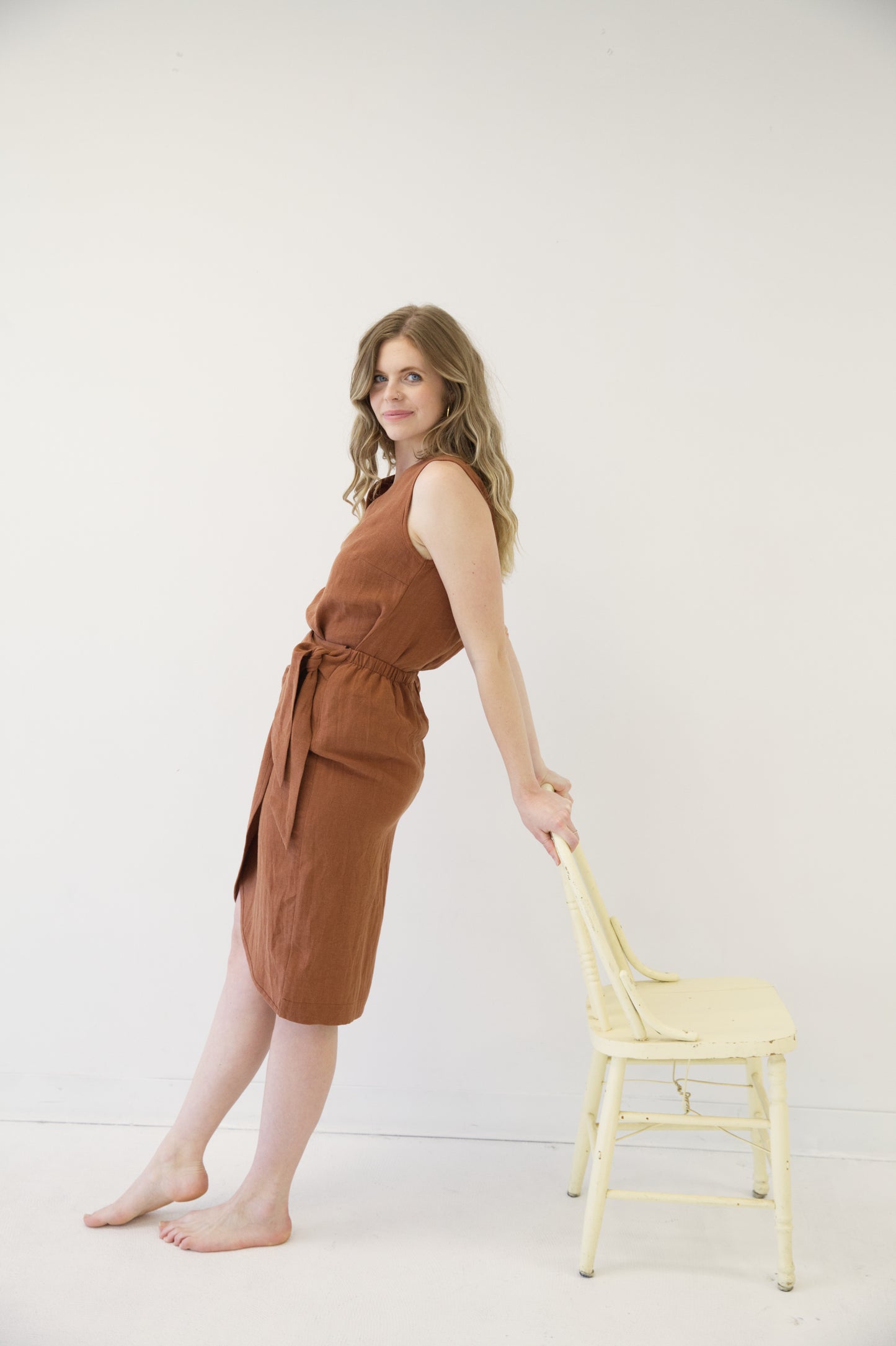 Ready To Ship | I AM ABUNDANT Mid-Length Skirt | Rust | S