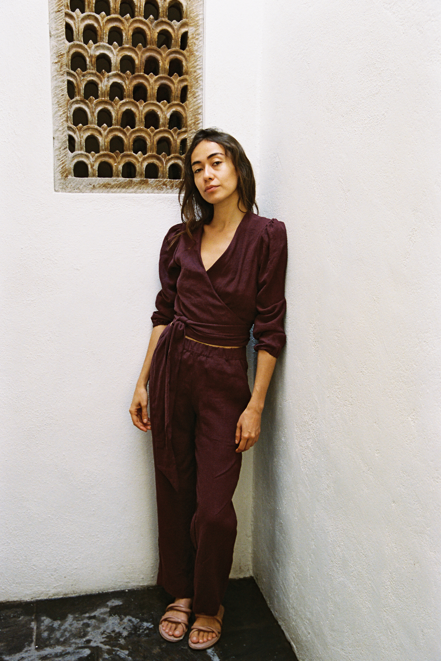 I AM GROUNDED Pants | Merlot