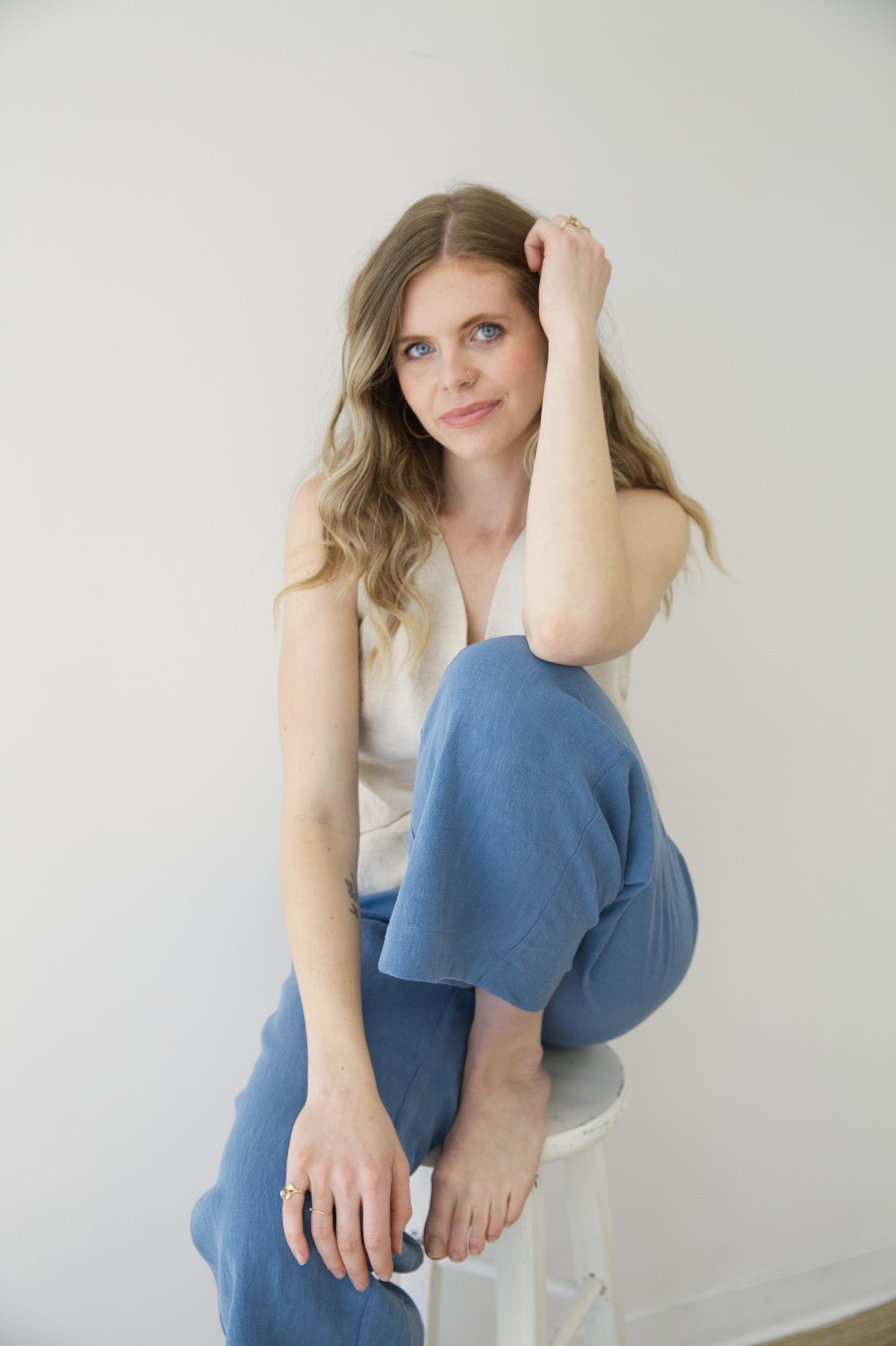 I AM ENOUGH Pants | Coastal Blue