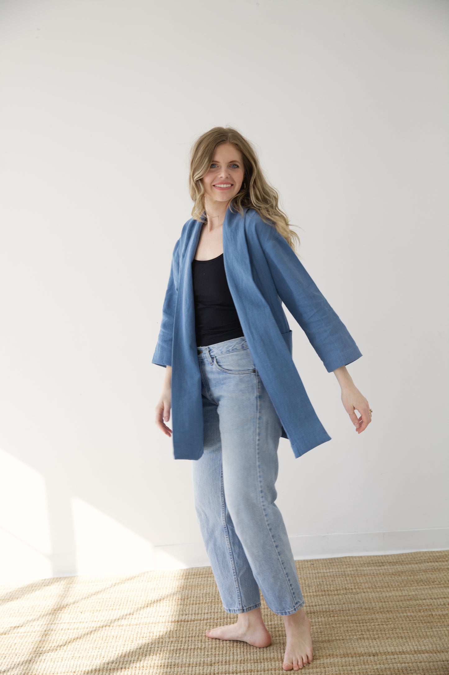 I AM SEEN Coat | Coastal Blue