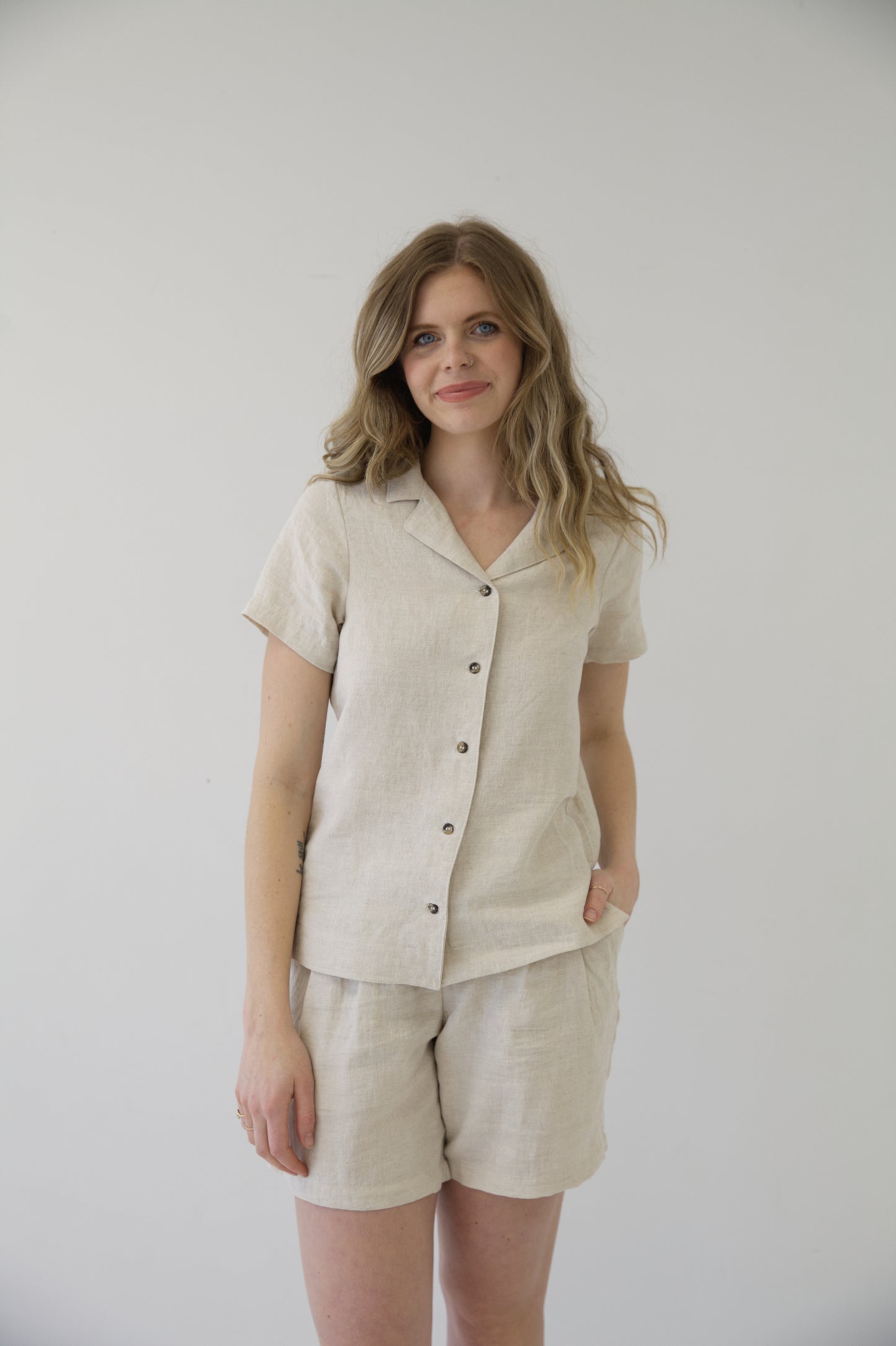 I AM BEAUTIFUL Blouse | Oatmeal