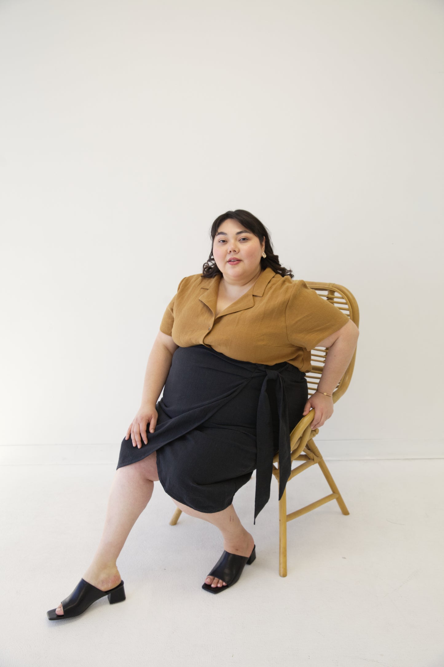 I AM ABUNDANT Mid-Length Skirt | Black