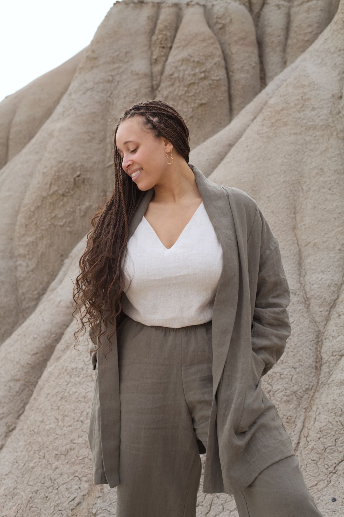 Ready To Ship | I AM SEEN Coat | Sage | XL/2X