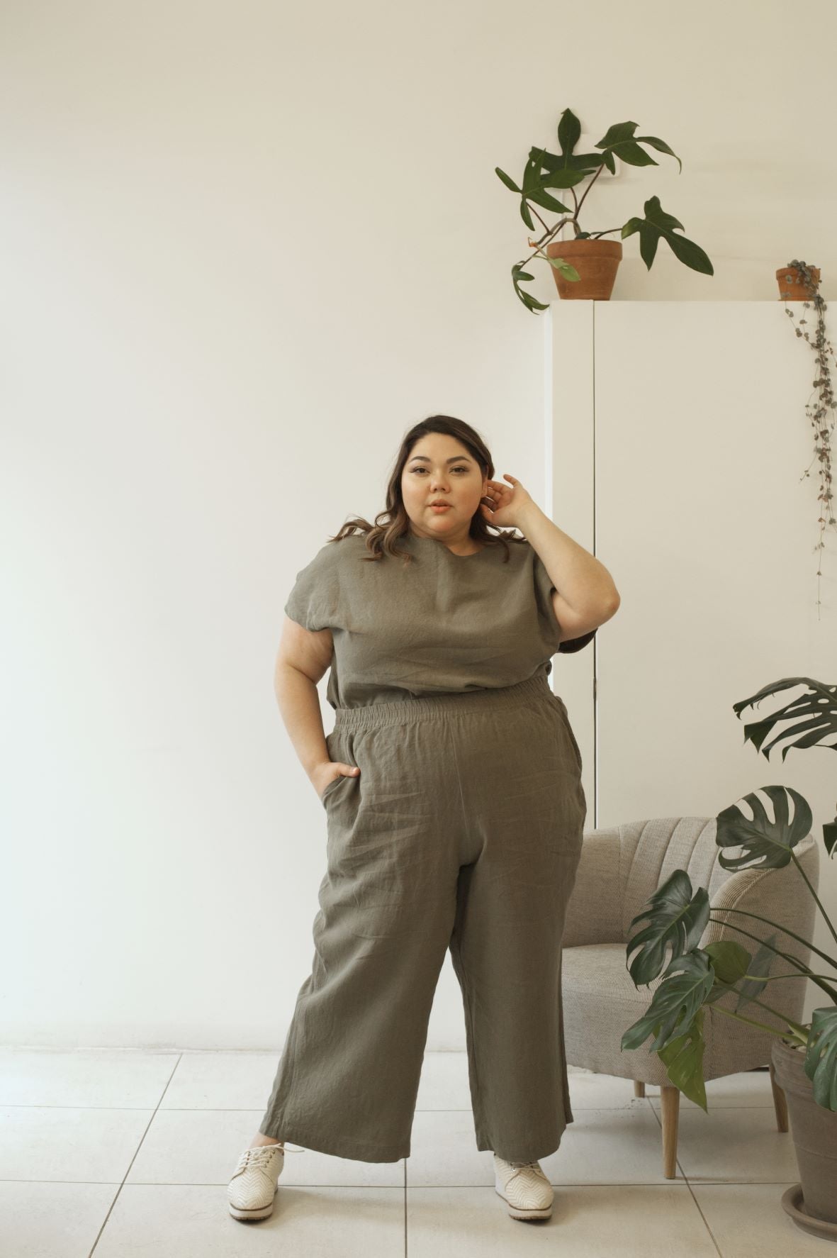 Ready To Ship | I AM ENOUGH Pants | Sage | XS