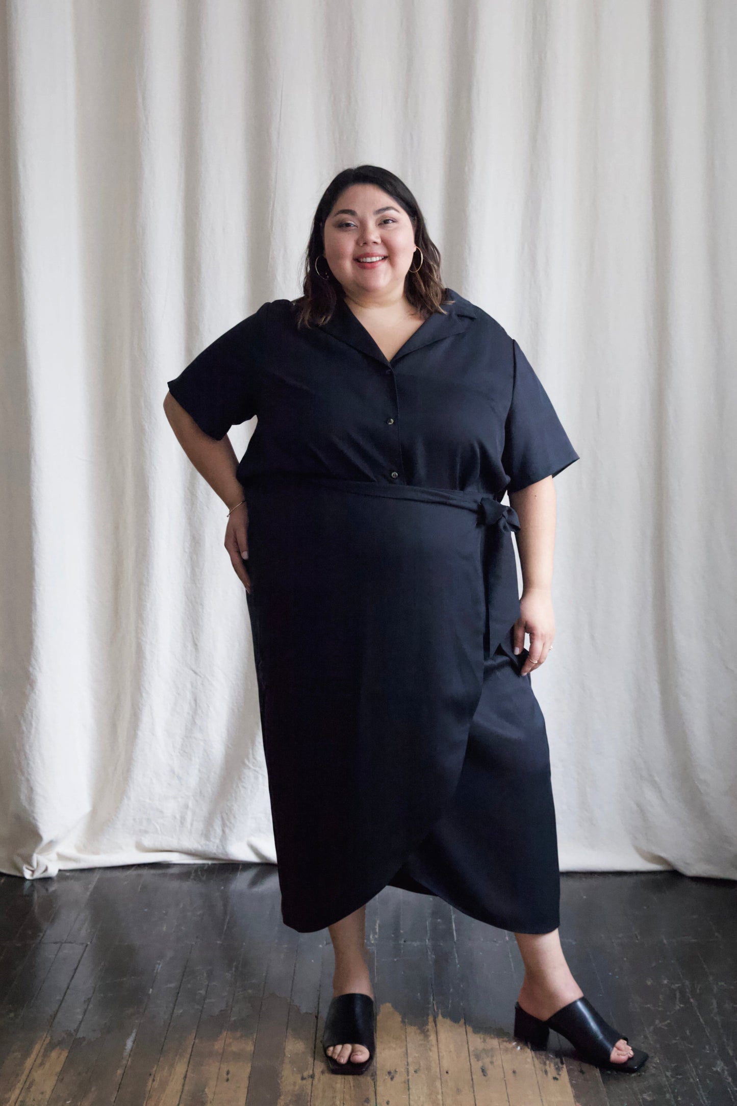Ready To Ship | I AM ABUNDANT Skirt | Black Tencel Twill | 2X