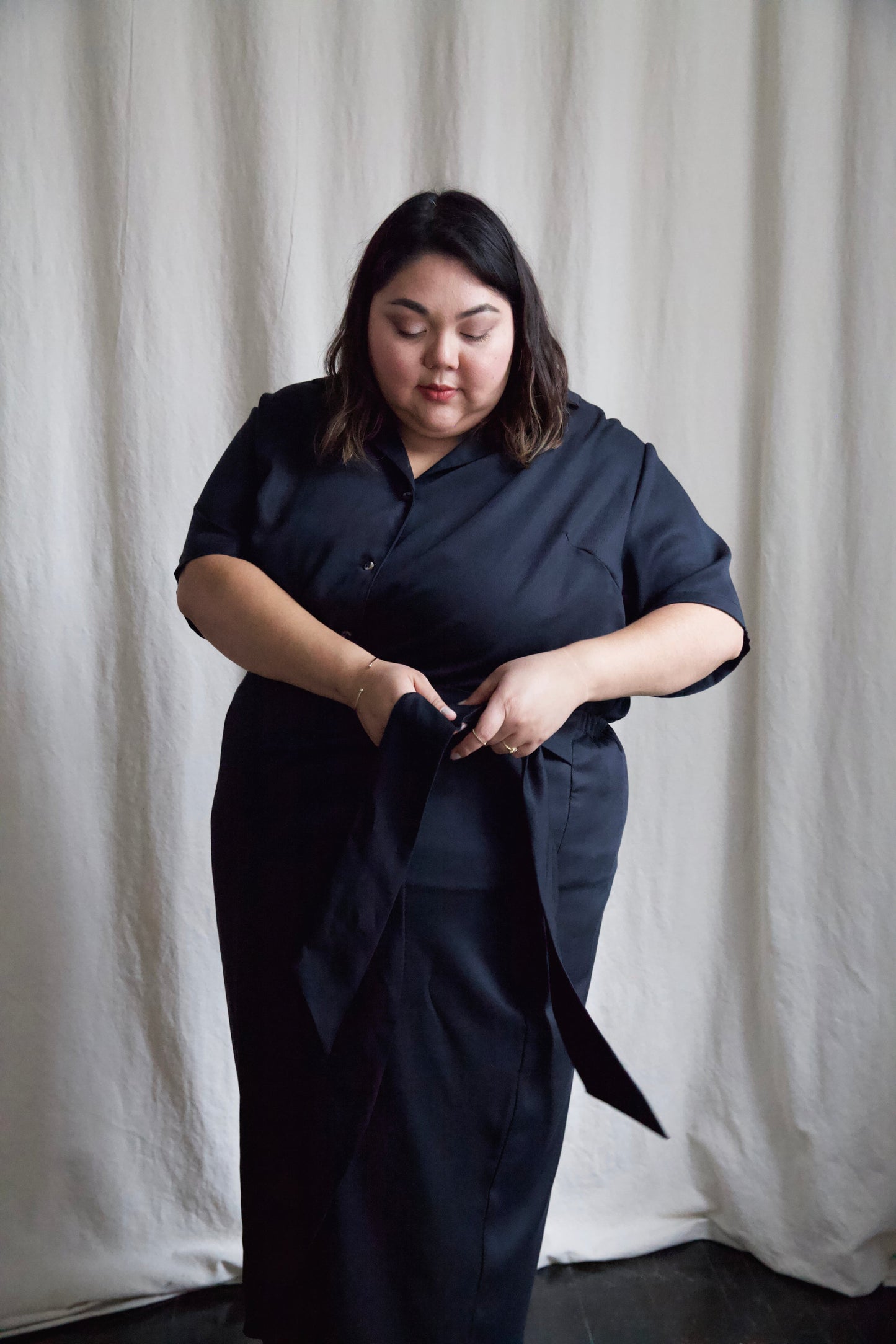 Ready To Ship | I AM ABUNDANT Skirt | Black Tencel Twill | XS