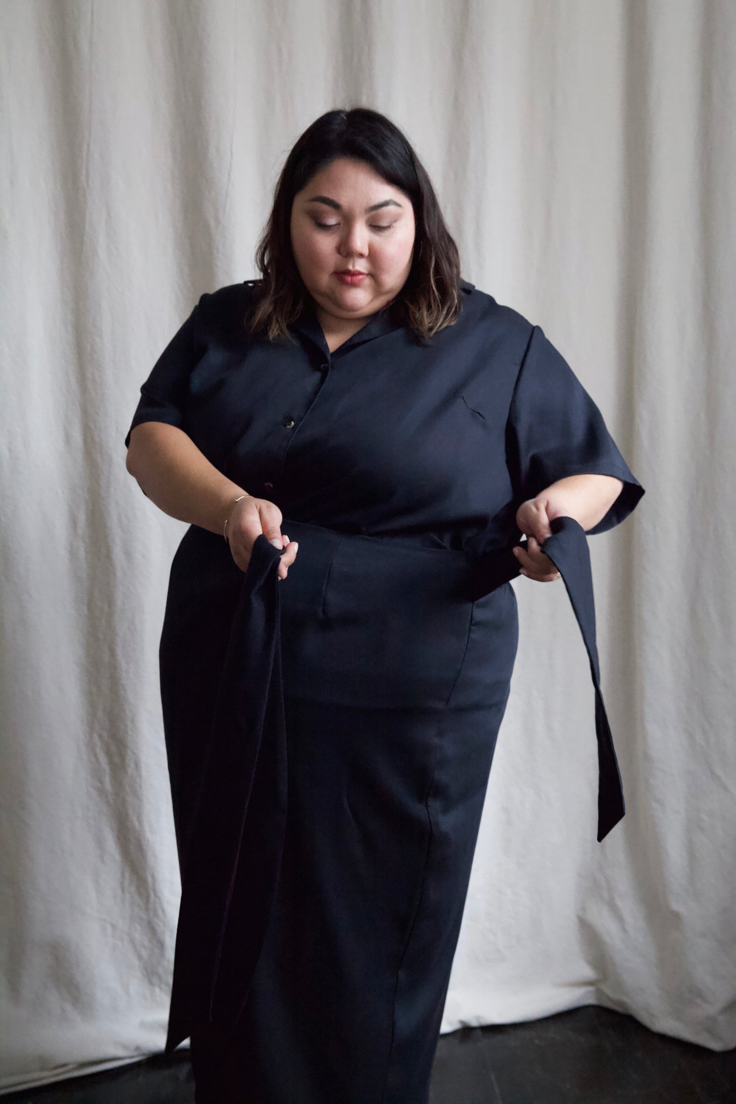 I AM ABUNDANT Skirt | Black Tencel Twill