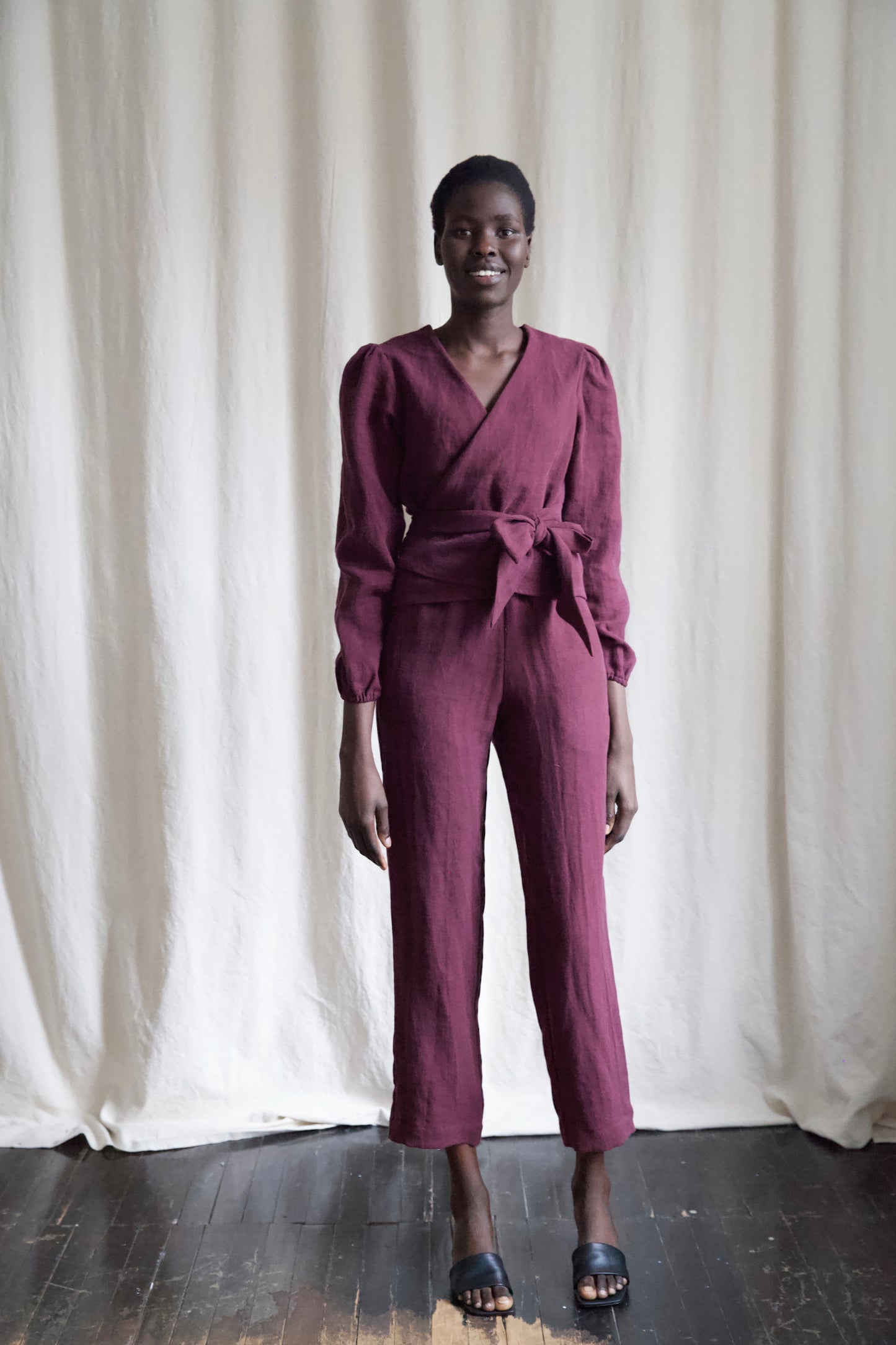 I AM CAPABLE Wrap Top | Merlot