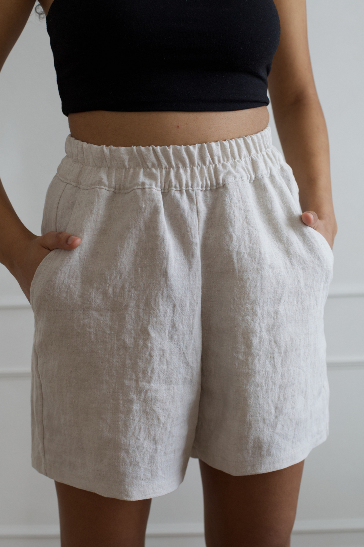 I AM ENOUGH Shorts | Oatmeal