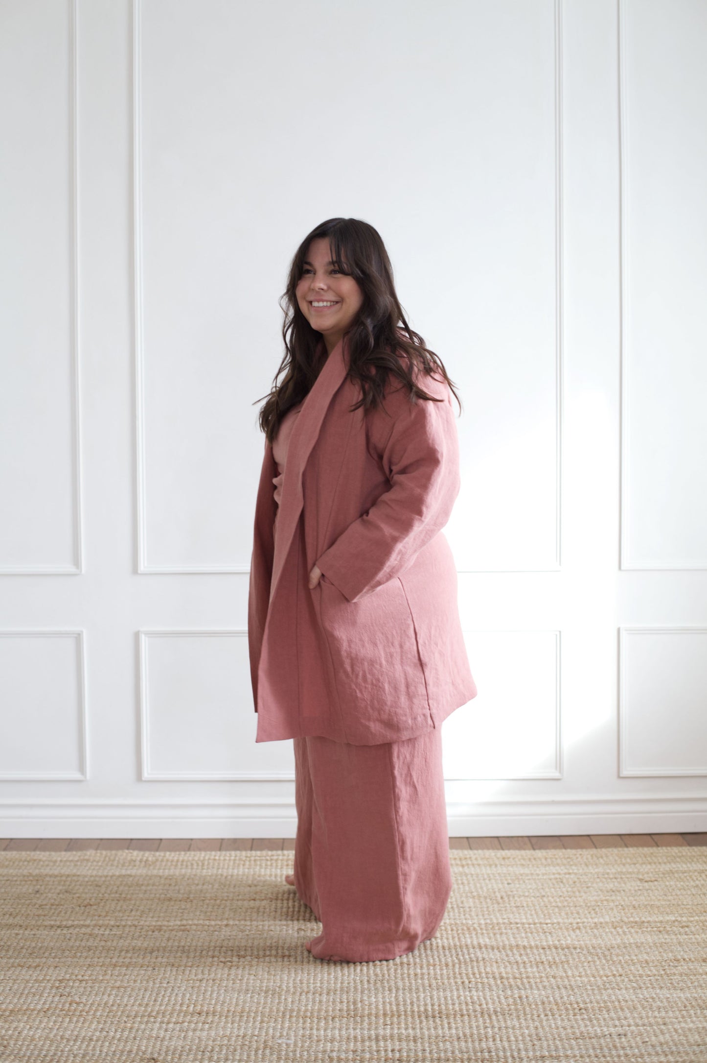 I AM SEEN Coat | Rosewood