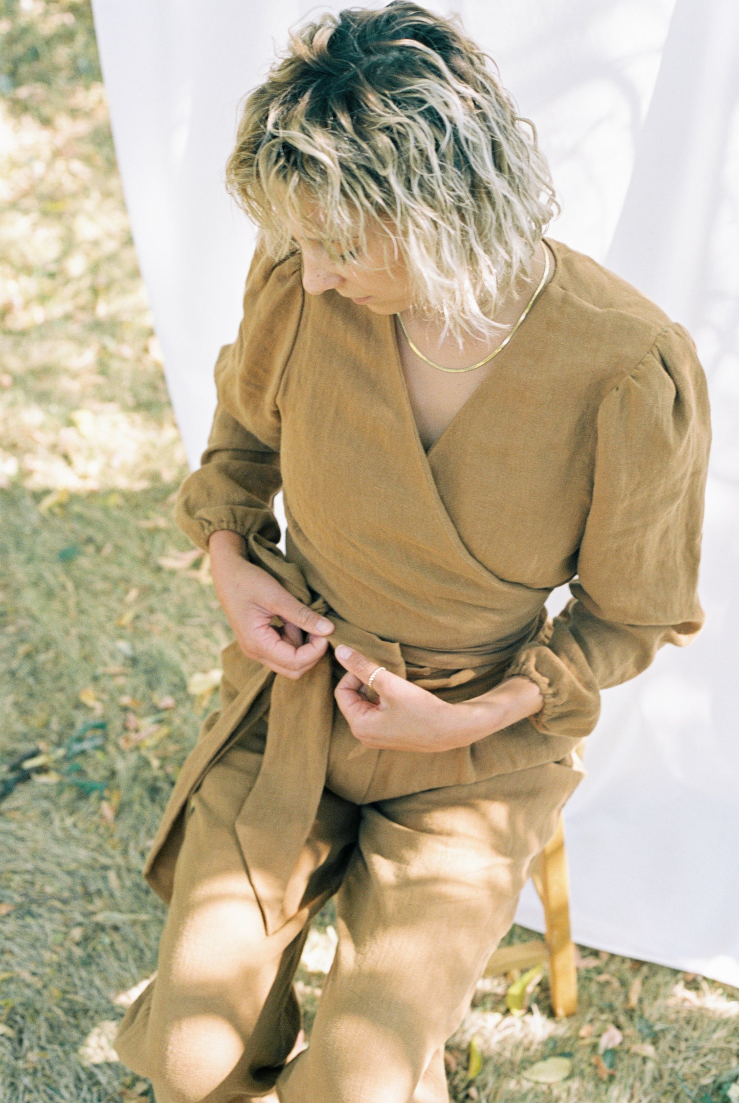 I AM CAPABLE Wrap Top | Caramel