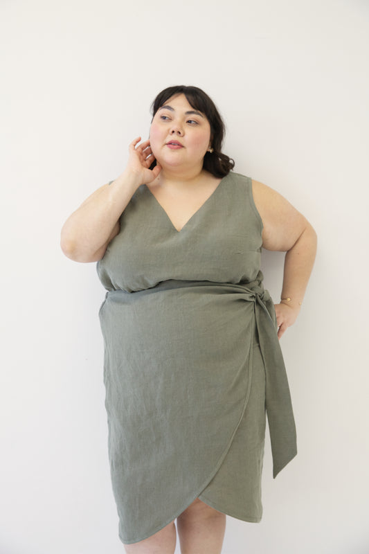 Ready To Ship | I AM ABUNDANT Mid-Length Skirt | Sage | 3X