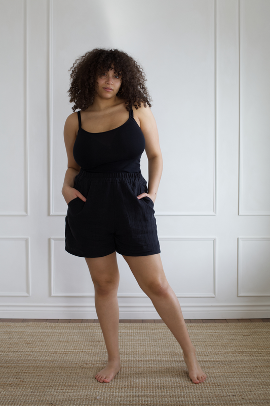 Ready To Ship | I AM ENOUGH Shorts | Black | 3X