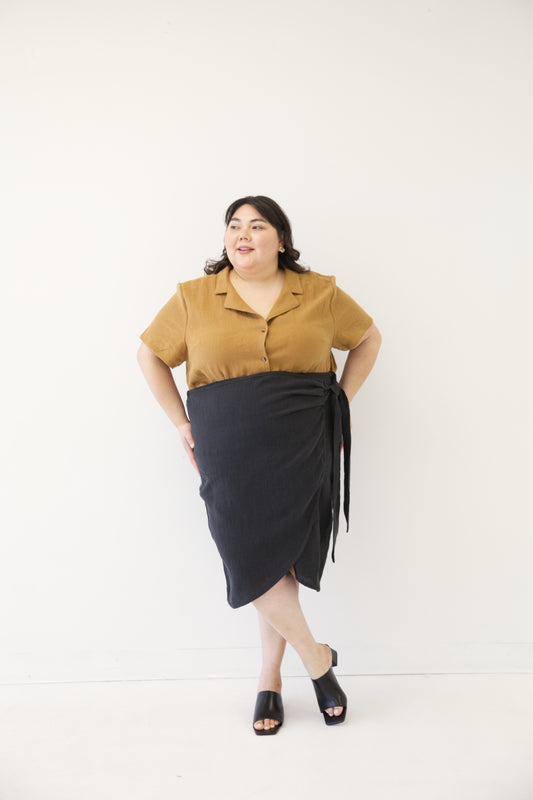 Ready To Ship | I AM ABUNDANT Mid-Length Skirt | Black | M