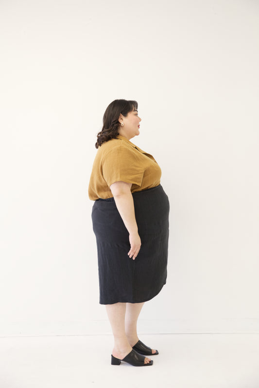 Ready To Ship | I AM ABUNDANT Mid-Length Skirt | Black | M