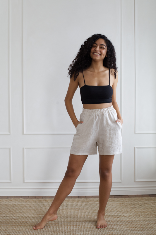 Ready To Ship | I AM ENOUGH Shorts | Oatmeal | XS