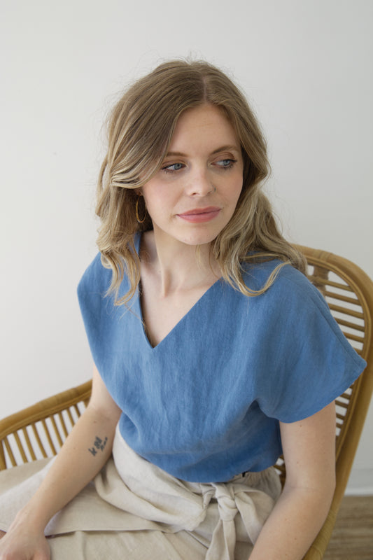 I AM LOVED Top | Coastal Blue