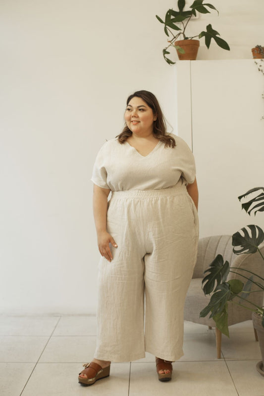 Ready To Ship | I AM ENOUGH Pants | Oatmeal | 1X