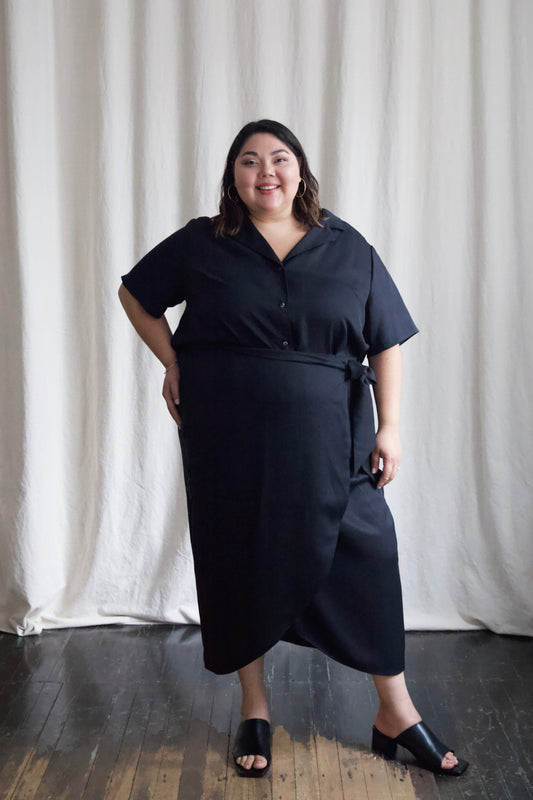 I AM ABUNDANT Skirt | Black Tencel Twill