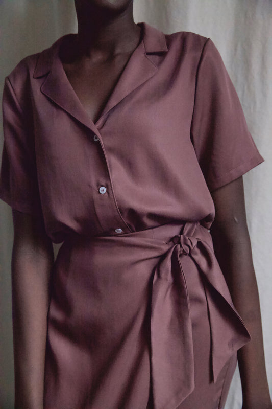 FABRIC | Plum TENCEL™ Lyocell Twill