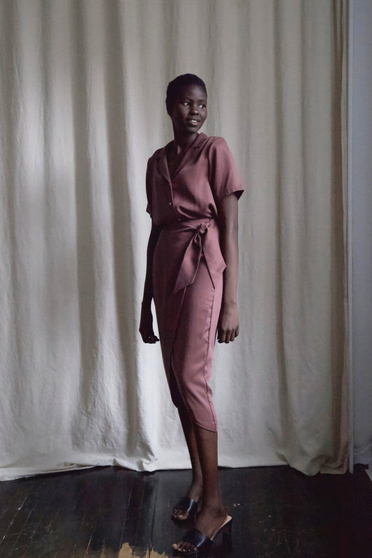 Ready To Ship | I AM ABUNDANT Skirt | Plum | M