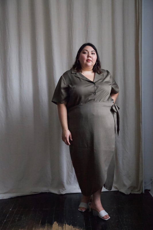 Ready To Ship | I AM ABUNDANT Skirt | Olive | 2X