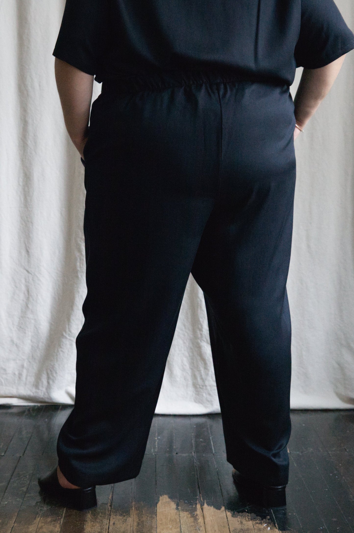 Ready To Ship | I AM GROUNDED Pants | Black Tencel Twill | L