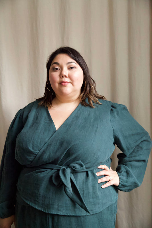 Ready To Ship | I AM CAPABLE Wrap Top | Twilight | M