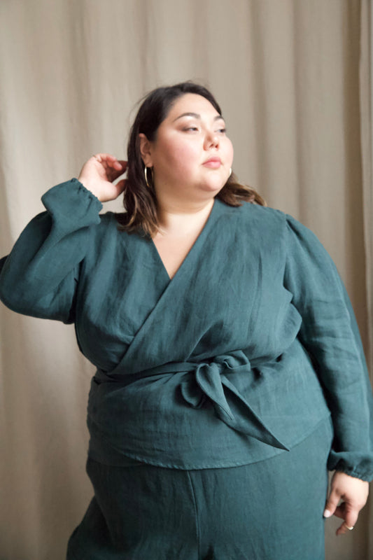 Ready To Ship | I AM CAPABLE Wrap Top | Twilight | L