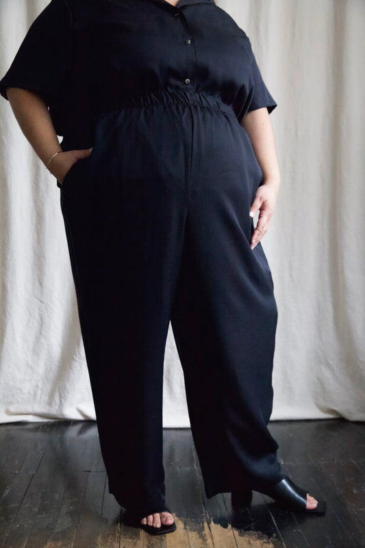 Ready To Ship | I AM GROUNDED Pants | Black Tencel Twill | 3X