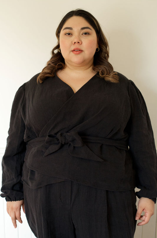 SAMPLE SALE | I AM CAPABLE Wrap Top | Black | 4X