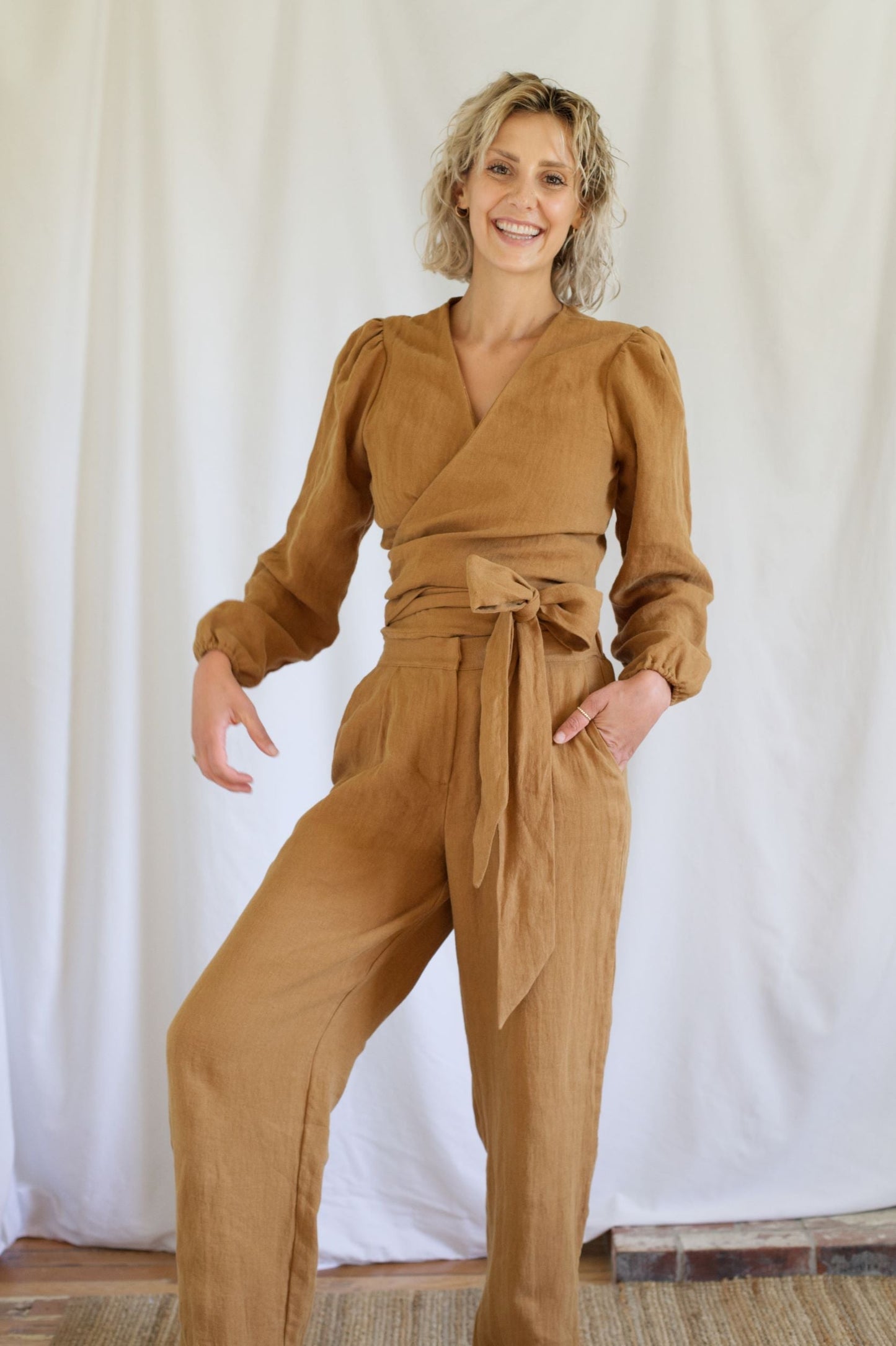 Ready To Ship | I AM STRONG Trousers | Caramel | L (32")