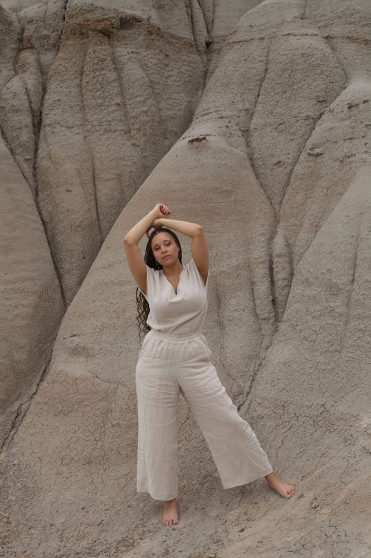 Ready To Ship | I AM ENOUGH Pants | Oatmeal | S