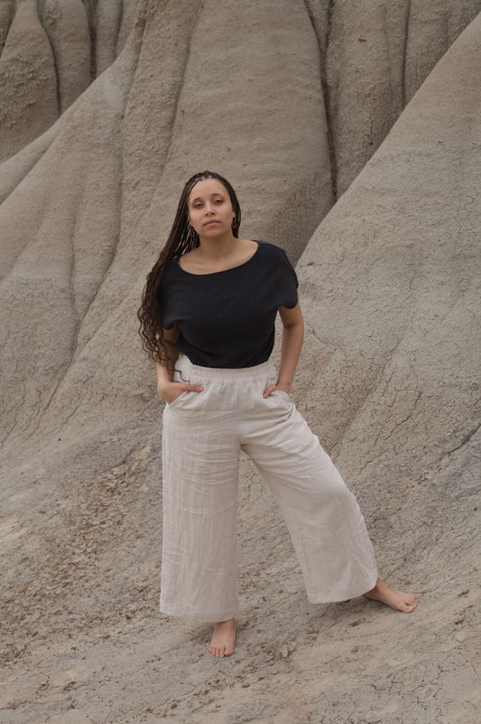 I AM ENOUGH Pants | Oatmeal