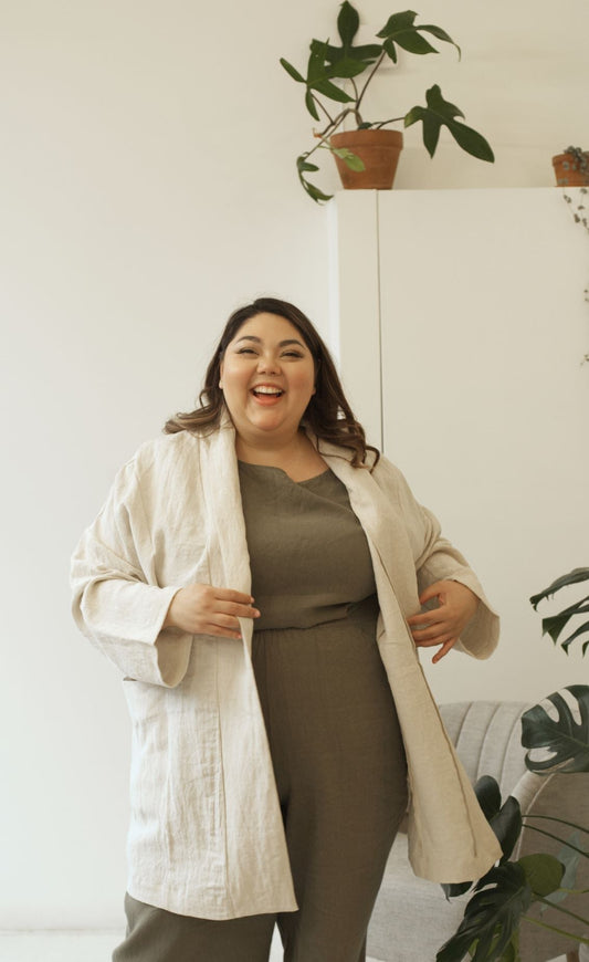 Ready To Ship | I AM SEEN Coat | Oatmeal | XL/2X