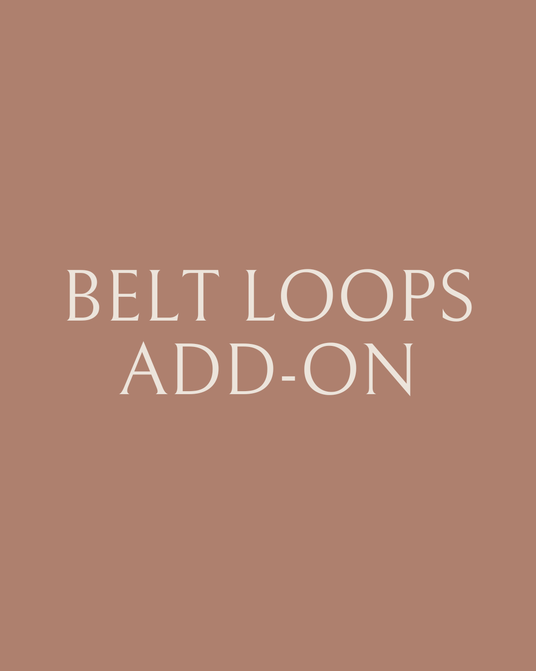 Belt Loops Add-On