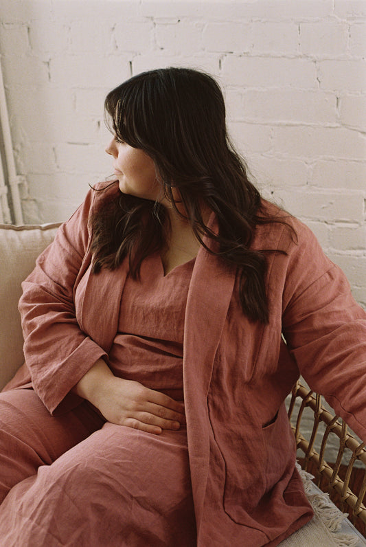 Ready To Ship | I AM SEEN Coat | Rosewood | XL/2X