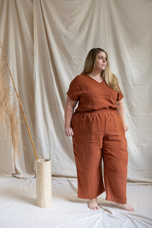 Ready To Ship | I AM ENOUGH Pants | Rust | 4X