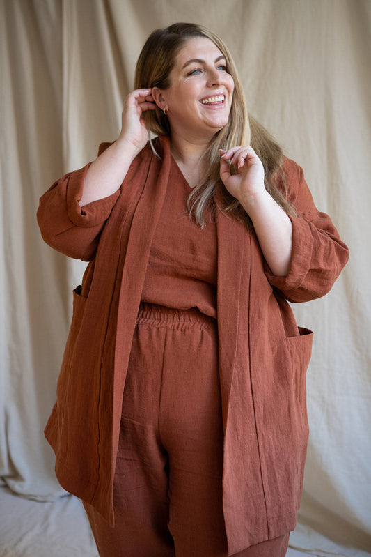 Ready To Ship | I AM SEEN Coat | Rust | XS/S