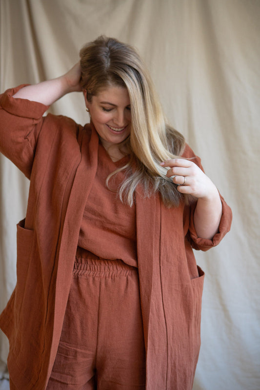 Ready To Ship | I AM SEEN Coat | Rust | M/L